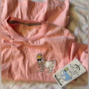 GOAT USA Pink Graphic T-Shirt NWT Long sleeve